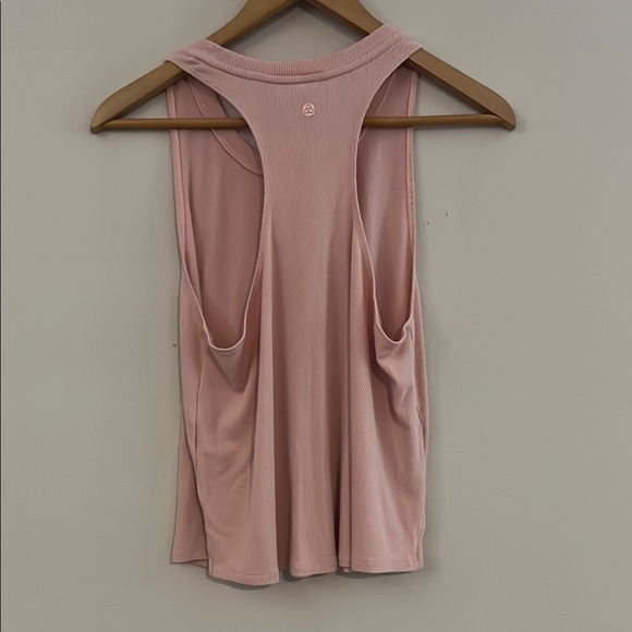 Zella Pink Racer Back Ribbed Tank Top - Picture 4 of 8